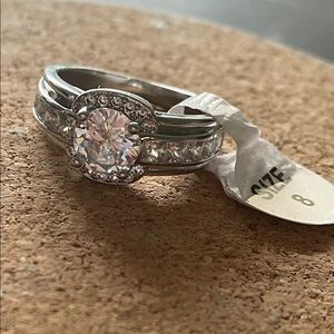 Unique Silver Diamonds Ring
